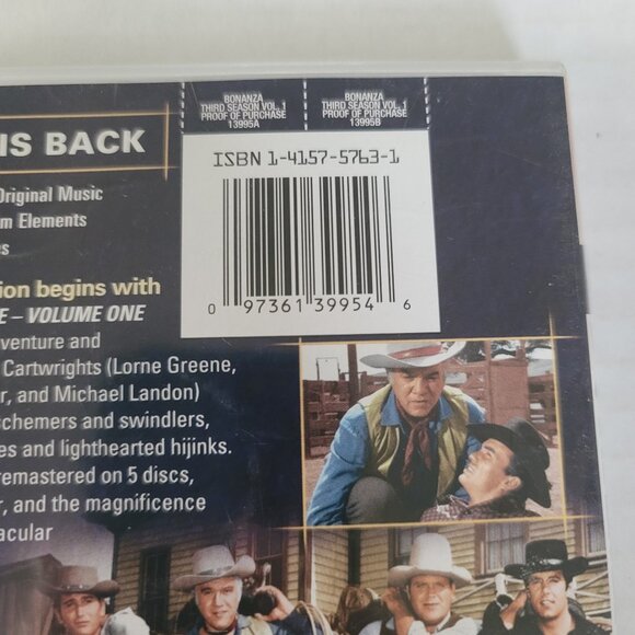 Bonanza: The Official Third Season Volume 1 DVD 1961/1962 FIVE DVD Set - Picture 5 of 13